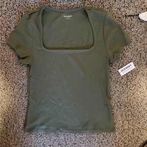 Old Navy Women's Olive Short Sleeve Top